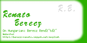 renato berecz business card